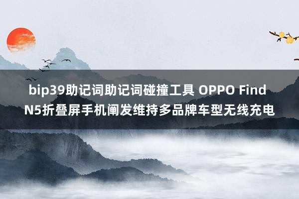 bip39助记词助记词碰撞工具 OPPO Find N5折叠屏手机阐发维持多品牌车型无线充电