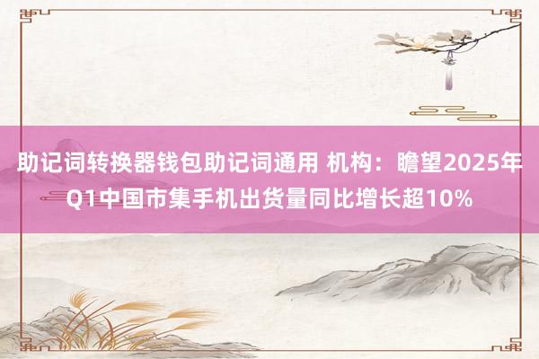 助记词转换器钱包助记词通用 机构：瞻望2025年Q1中国市集手机出货量同比增长超10%